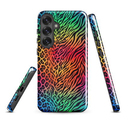 Rainbow Leopard & Zebra print Tough Case for Samsung