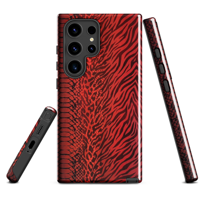 Red Zebra Snake & Leopard Print Tough Case for Samsung