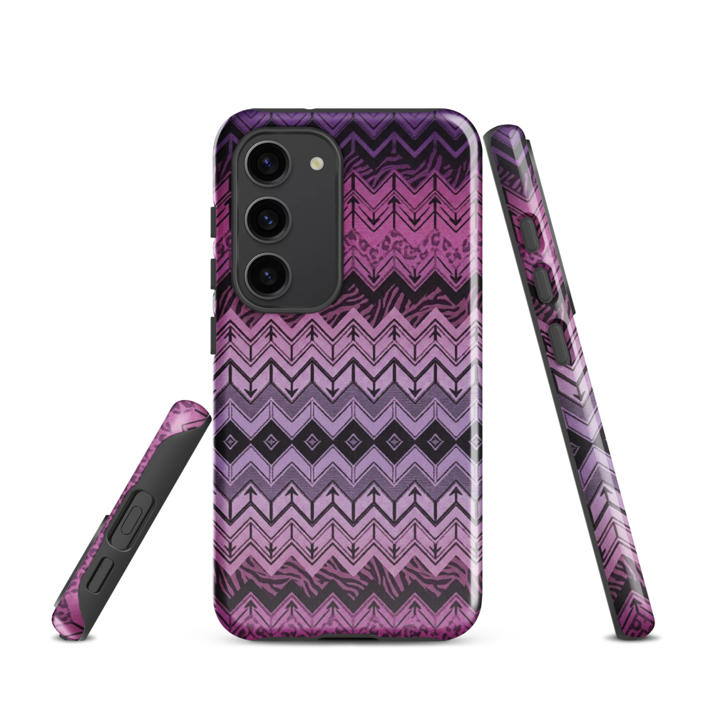Purple Chevron Zebra & Leopard Print Tough Case for Samsung