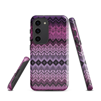 Purple Chevron Zebra & Leopard Print Tough Case for Samsung