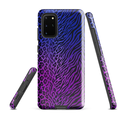 Blue to Purple Zebra & Leopard Print Tough Case for Samsung