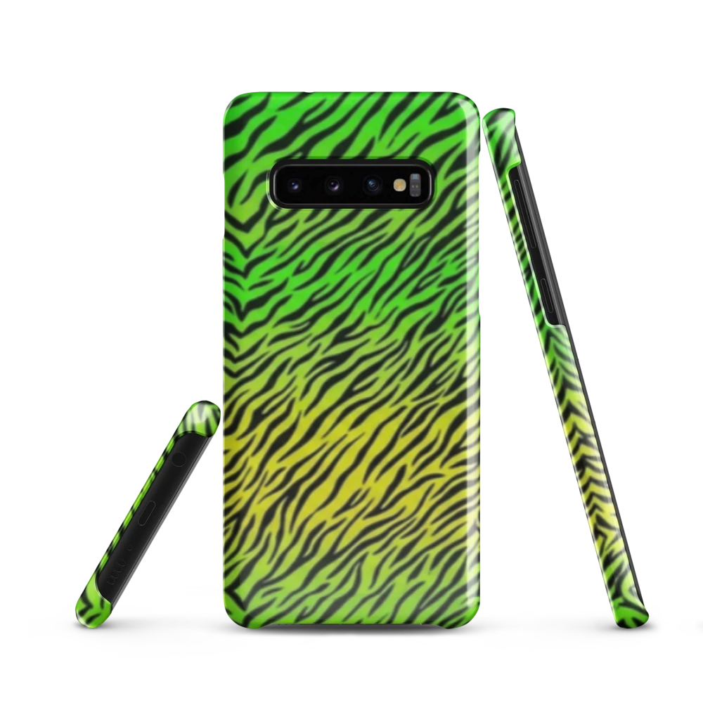 Green & Yellow  Zebra Print Snap Case for Samsung