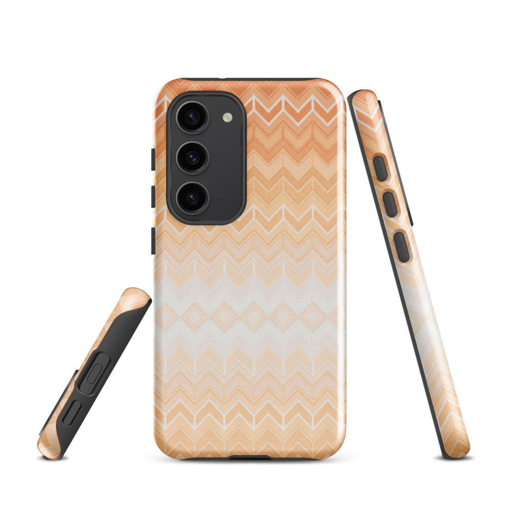 Orange Chevron Tough Case for Samsung