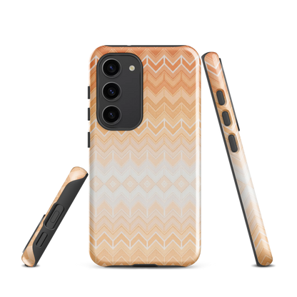 Orange Chevron Tough Case for Samsung