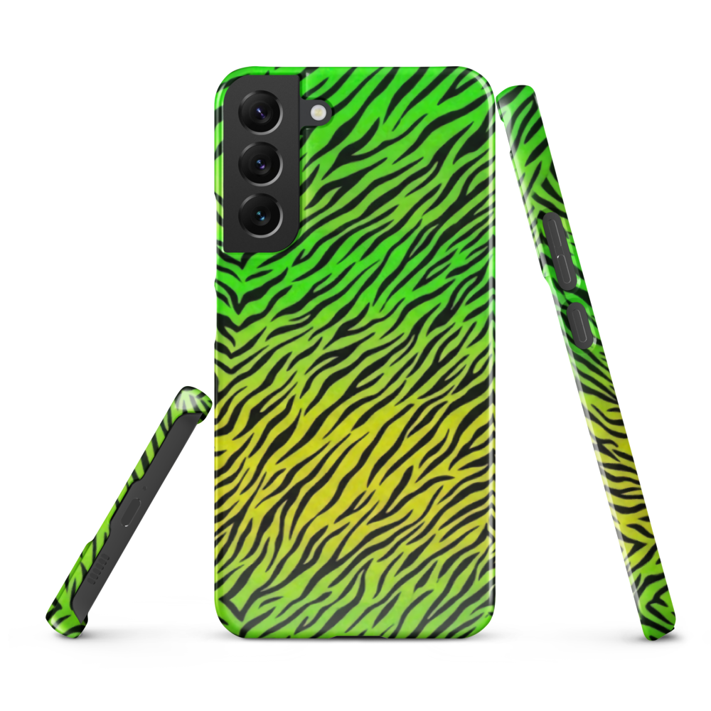 Green & Yellow  Zebra Print Snap Case for Samsung