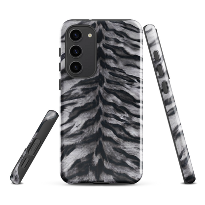 Gray Tiger Print Tough Case for Samsung