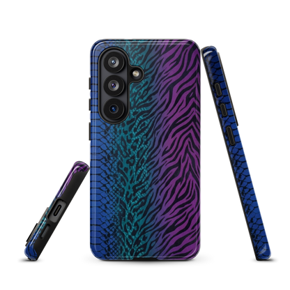 Blue to Purple Dark Snake Zebra & Leopard Print Tough Case for Samsung