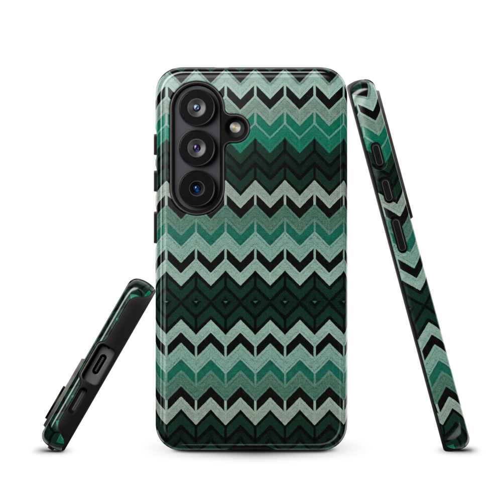 Green Chevron Tough Case for Samsung