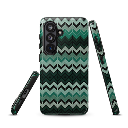 Green Chevron Tough Case for Samsung