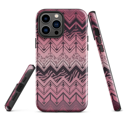 Pink Chevron Zebra & Leopard Print Tough Case for iPhone®