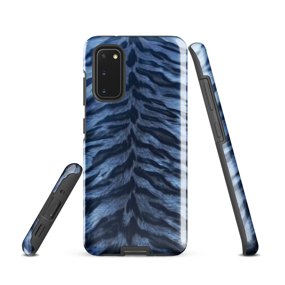 Blue Tiger Print Tough Case for Samsung