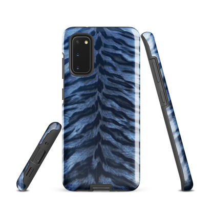 Blue Tiger Print Tough Case for Samsung