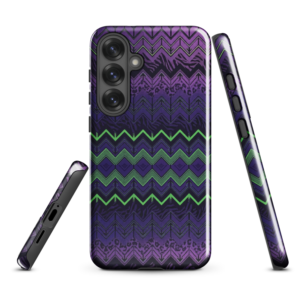 Halloween Chevron Purple & Green Edition Tough Case for Samsung