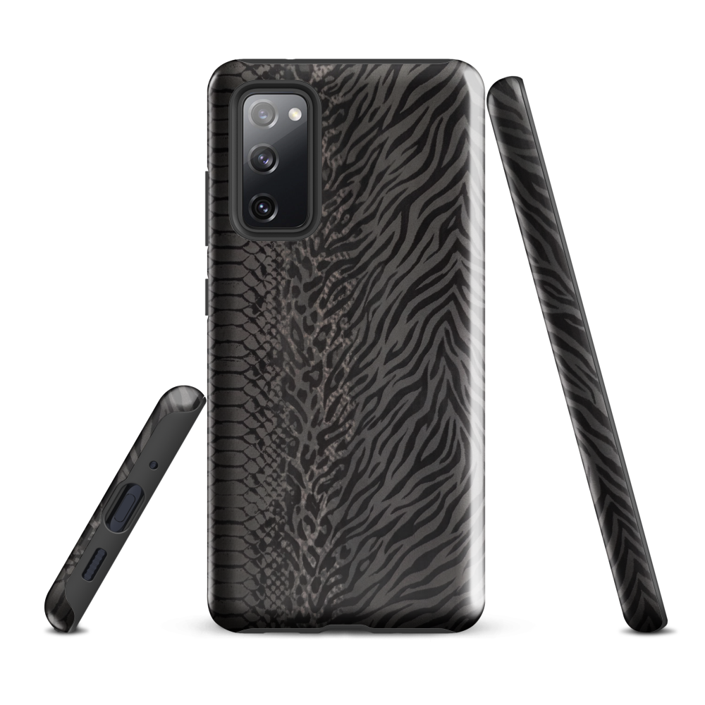 Black and Gray Zebra and Leopard print Tough Case for Samsung