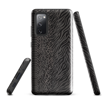 Black and Gray Zebra and Leopard print Tough Case for Samsung