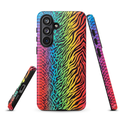 Vibrant Rainbow Snake Skin Zebra & Leopard Print Tough Case for Samsung