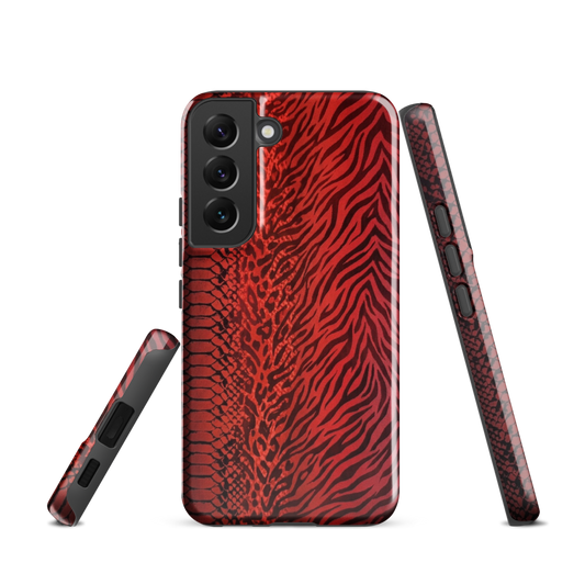 Red Zebra Snake & Leopard Print Tough Case for Samsung