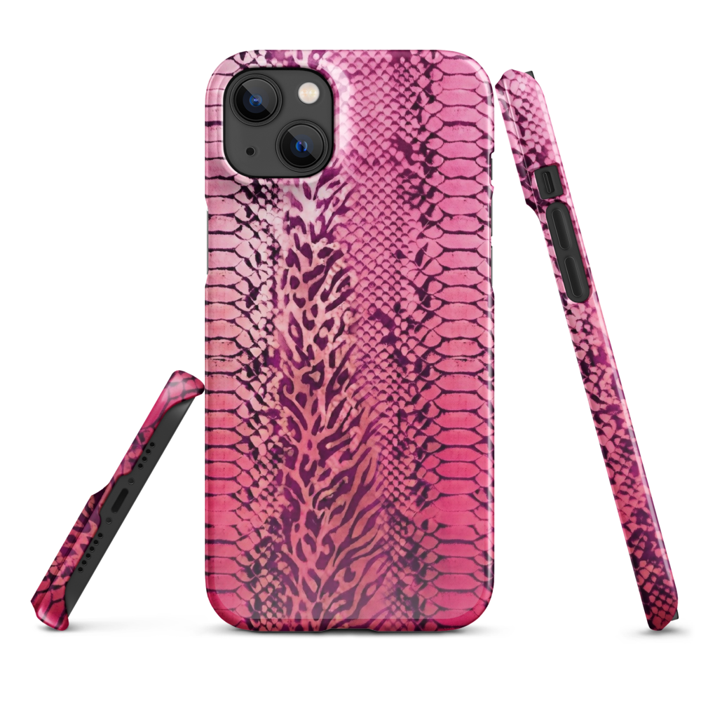 Hot Pink to Light Pink Zebra Print Snap Case for iPhone