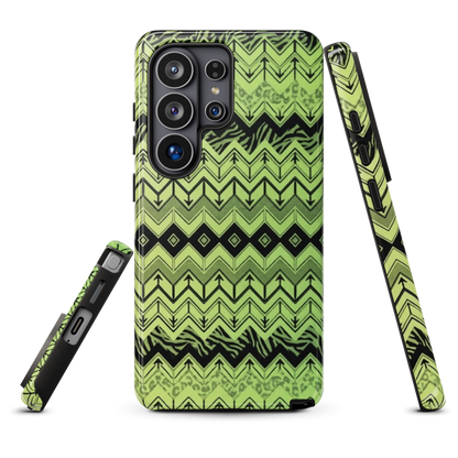 Lime Green Zebra & Leopard Print Chevron Tough Case for Samsung