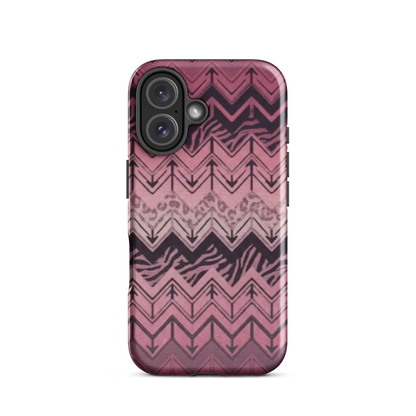 Pink Chevron Zebra & Leopard Print Tough Case for iPhone®