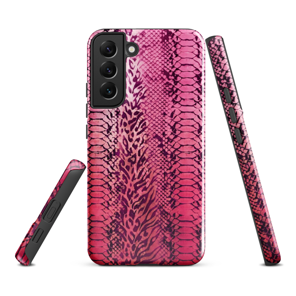 Pink Snake Skin & Leopard Print Tough Case for Samsung