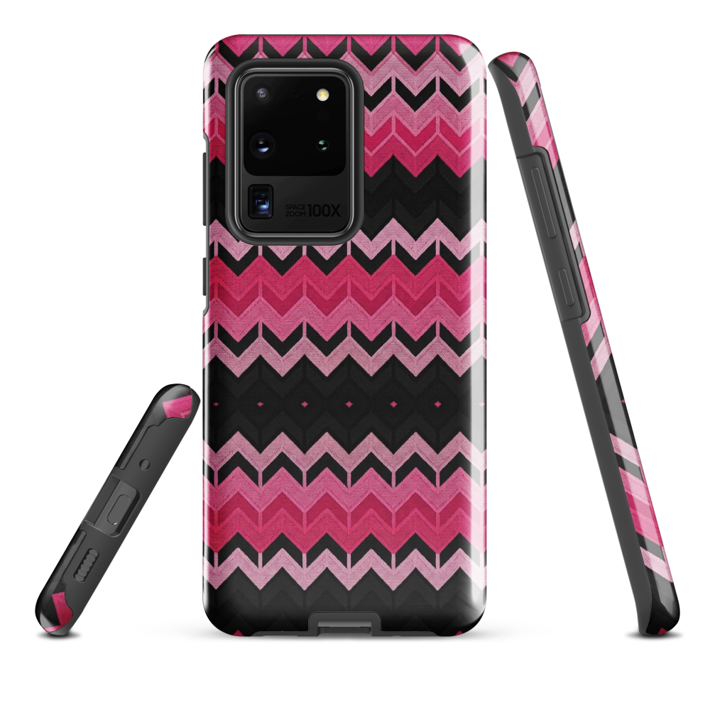 Pink Chevron Print Tough Case for Samsung