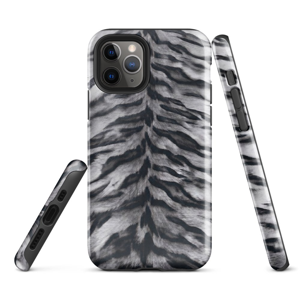 Gray Tiger Print Tough Case for iPhone®