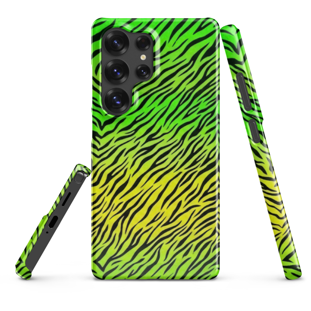 Green & Yellow  Zebra Print Snap Case for Samsung