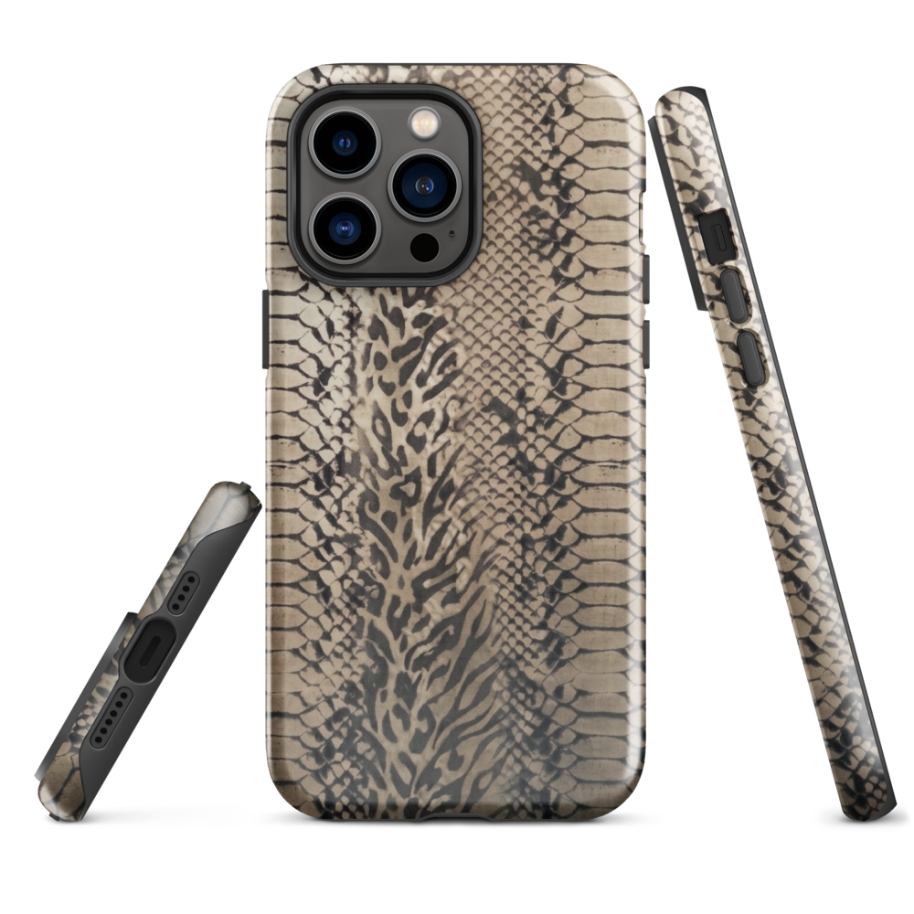 Neutral Snake Skin Tough Case for iPhone®
