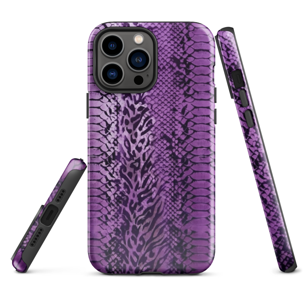Purple Snake Skin Tough Case for iPhone®