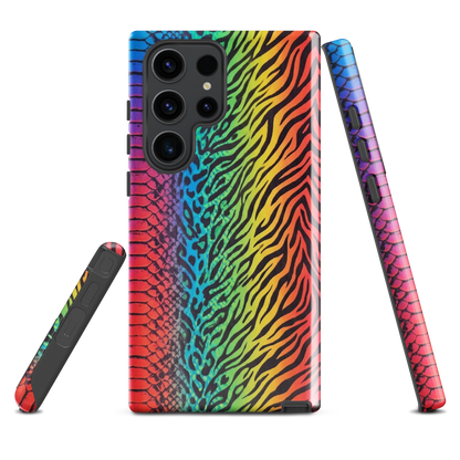 Vibrant Rainbow Snake Skin Zebra & Leopard Print Tough Case for Samsung