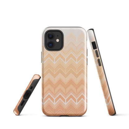 Coastal Orange Chevron Pattern Tough Case for iPhone®