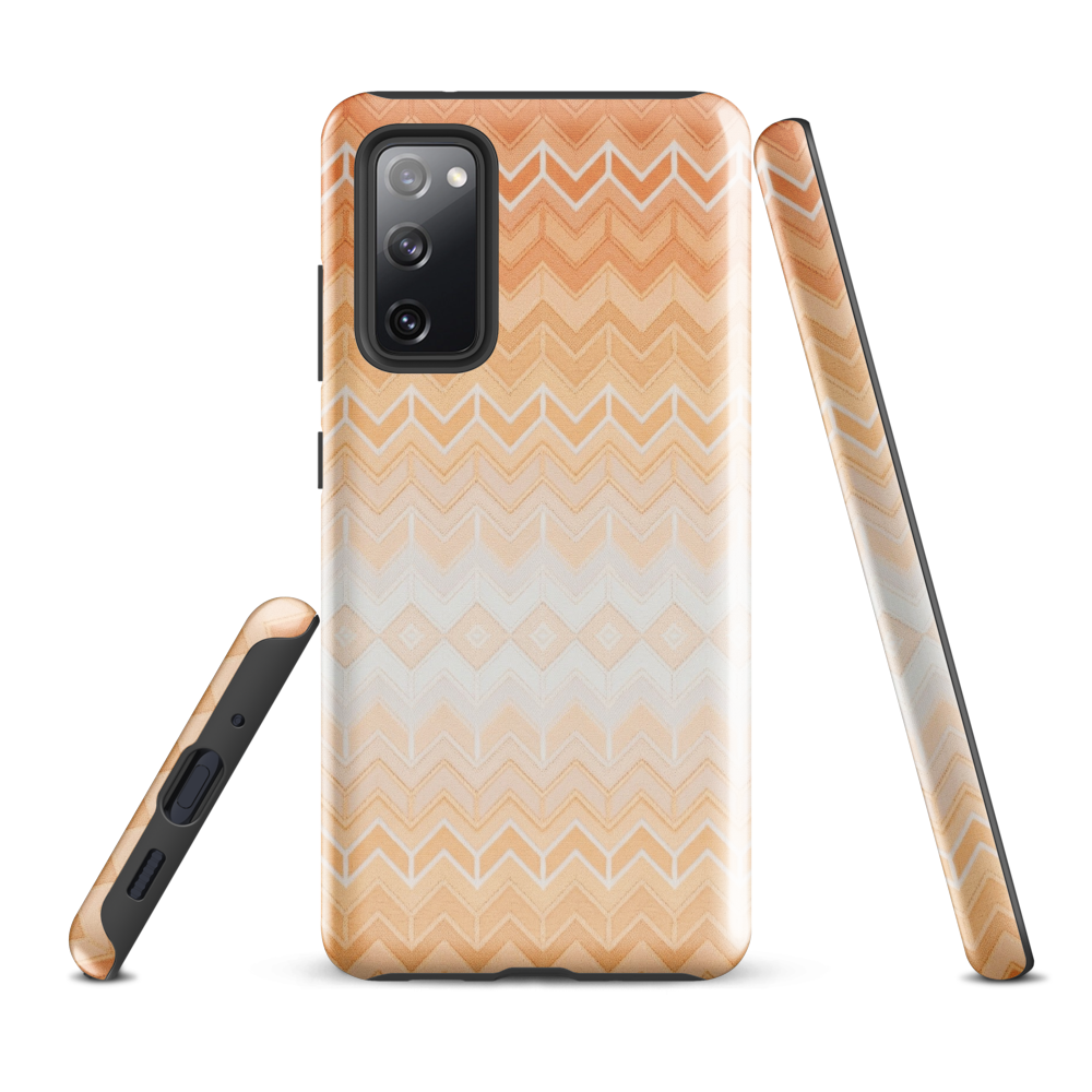 Orange Chevron Tough Case for Samsung