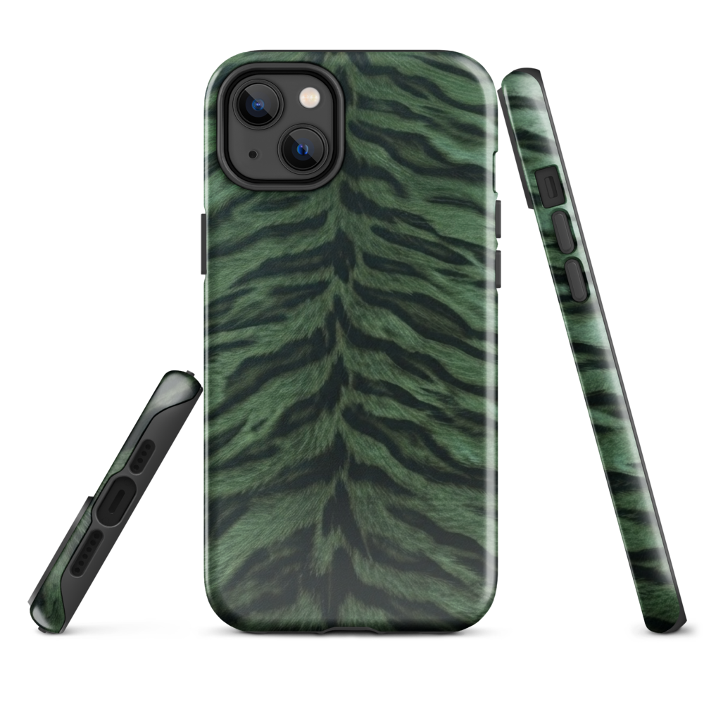 Green Tiger Print Tough Case for iPhone®