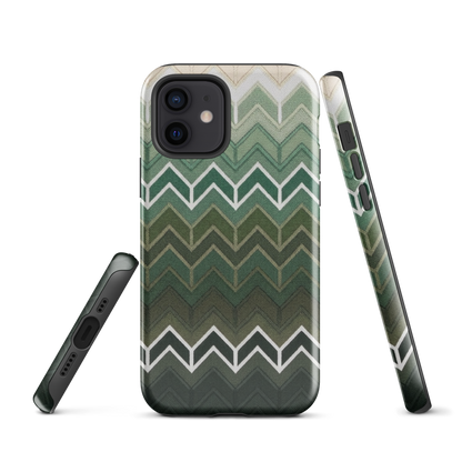 Green Chevron Tough Case for iPhone®