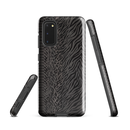 Black and Gray Zebra and Leopard print Tough Case for Samsung