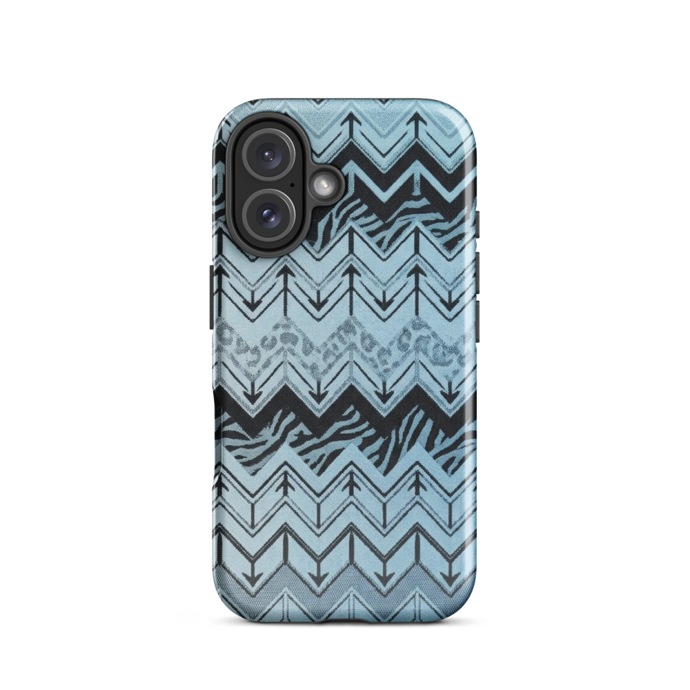 Blue Chevron Zebra & Leopard Print Tough Case for iPhone®