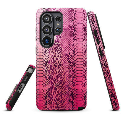 Pink Snake Skin & Leopard Print Tough Case for Samsung