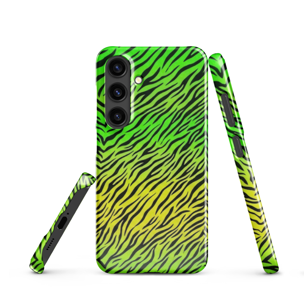 Green & Yellow  Zebra Print Snap Case for Samsung