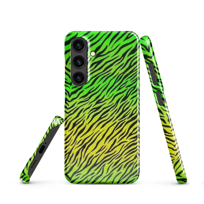 Green & Yellow  Zebra Print Snap Case for Samsung