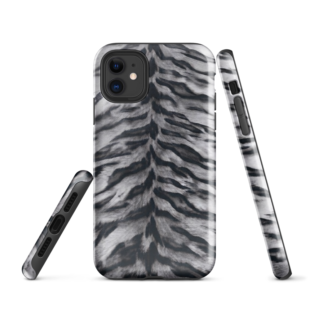 Gray Tiger Print Tough Case for iPhone®