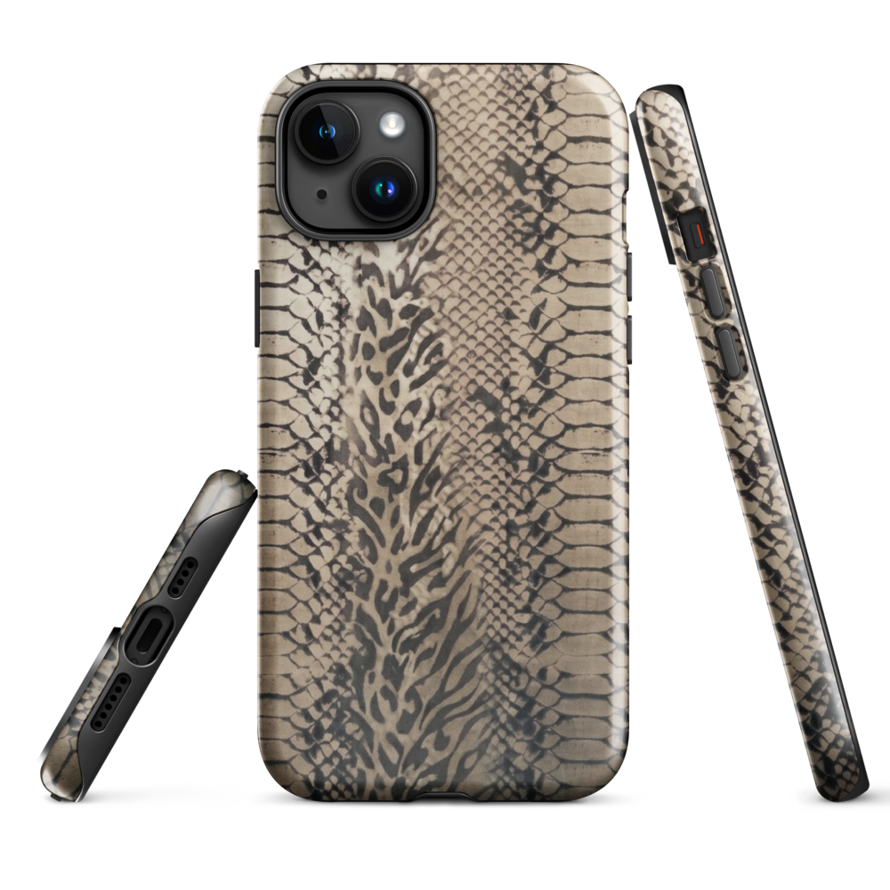 Neutral Snake Skin Tough Case for iPhone®