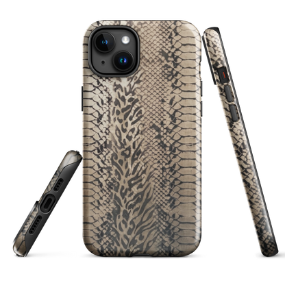 Neutral Snake Skin Tough Case for iPhone®