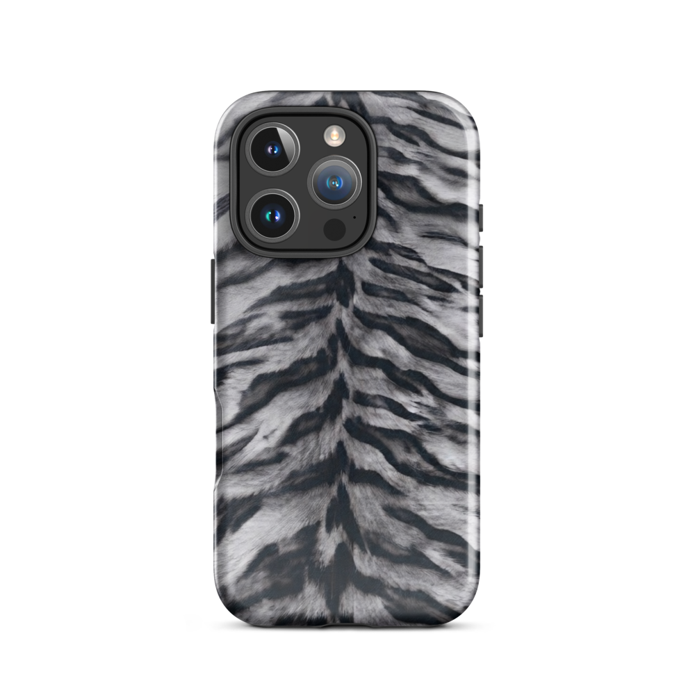 Gray Tiger Print Tough Case for iPhone®