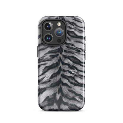 Gray Tiger Print Tough Case for iPhone®
