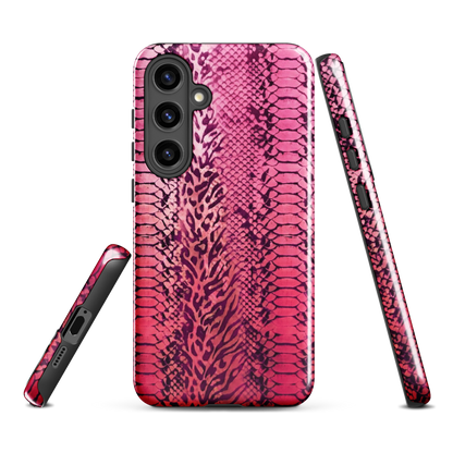 Pink Snake Skin & Leopard Print Tough Case for Samsung