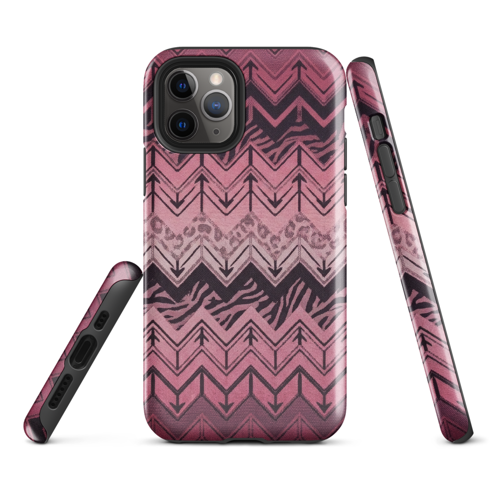 Pink Chevron Zebra & Leopard Print Tough Case for iPhone®