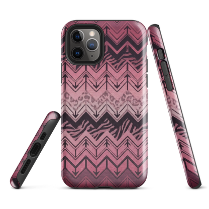 Pink Chevron Zebra & Leopard Print Tough Case for iPhone®