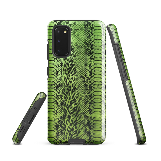 Green Snake Skin & Leopard Print Tough Case for Samsung
