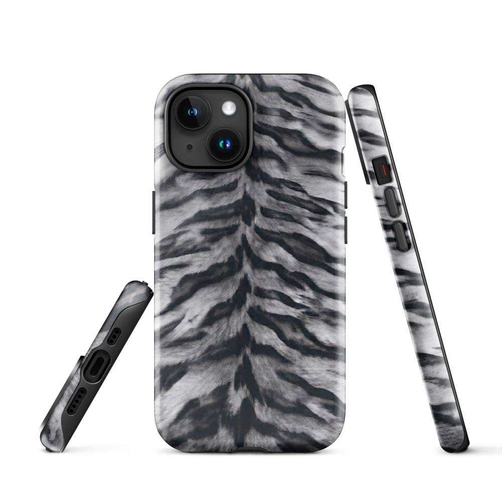 Gray Tiger Print Tough Case for iPhone®